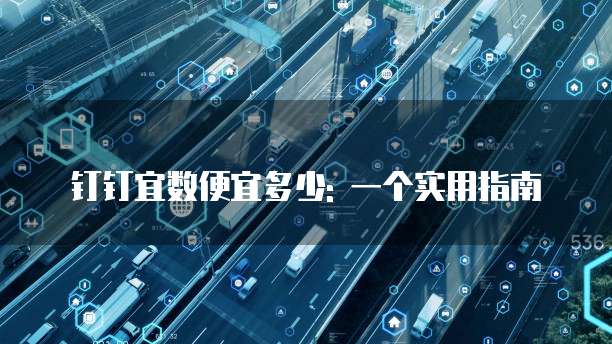 钉钉宜数便宜多少: 一个实用指南