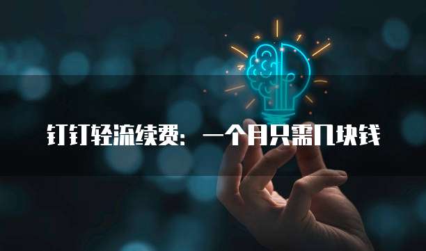 钉钉轻流续费:一个月只需几块钱