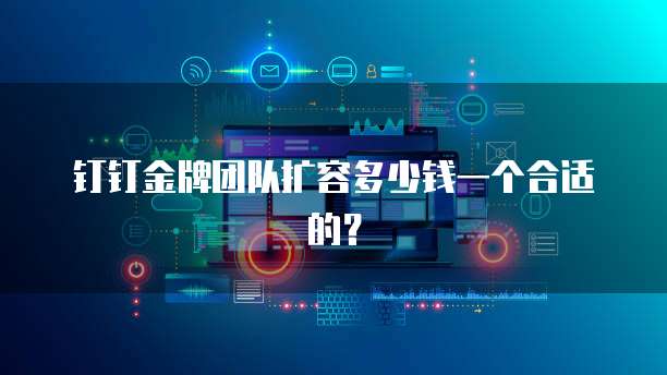 钉钉金牌团队扩容多少钱一个合适的?