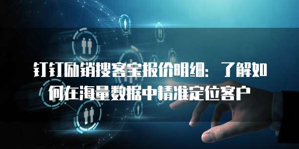 钉钉励销搜客宝报价明细:了解如何在海量数据中精准定位客户