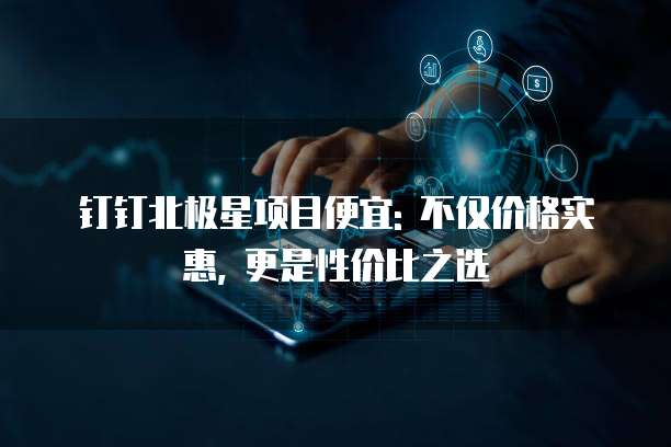 钉钉北极星项目便宜: 不仅价格实惠, 更是性价比之选