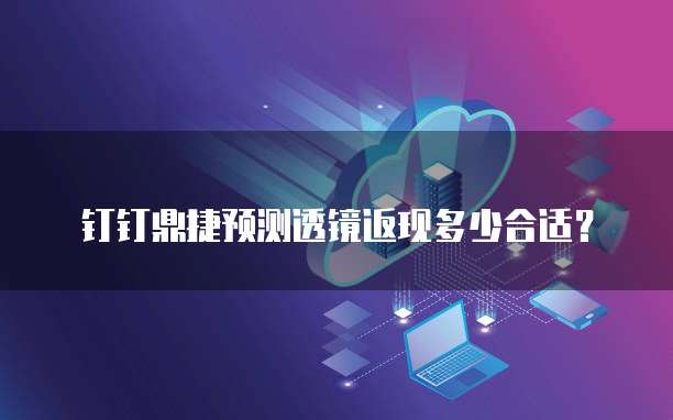 钉钉鼎捷预测透镜返现多少合适?