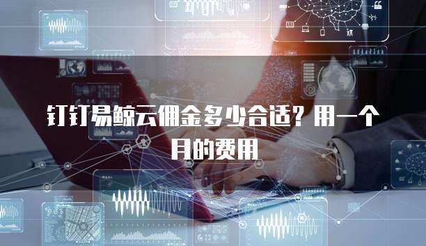 钉钉易鲸云佣金多少合适？用一个月的费用