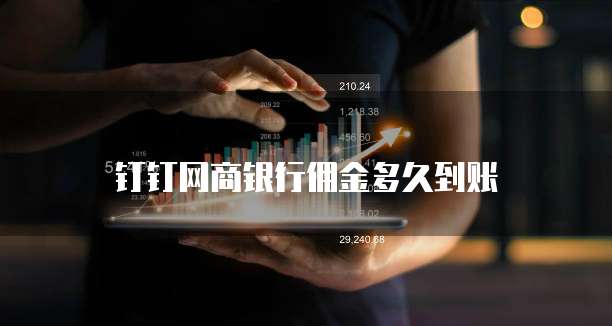 钉钉网商银行佣金多久到账