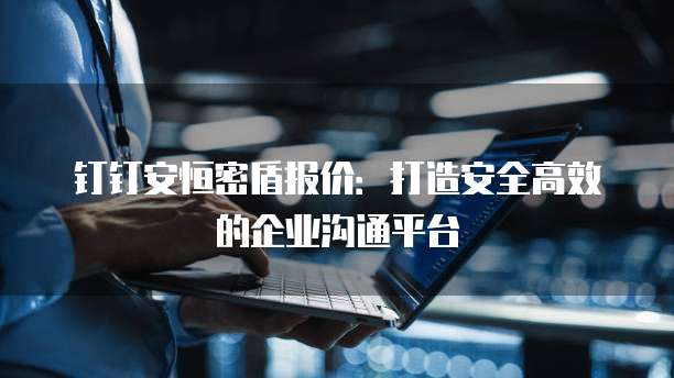 钉钉安恒密盾报价:打造安全高效的企业沟通平台