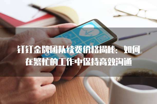 钉钉金牌团队续费价格揭秘:如何在繁忙的工作中保持高效沟通