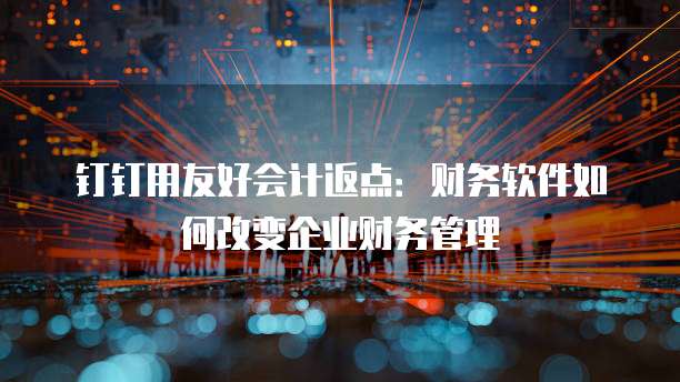 钉钉用友好会计返点：财务软件如何改变企业财务管理