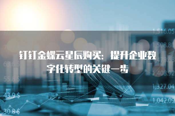 钉钉金蝶云星辰购买:提升企业数字化转型的关键一步