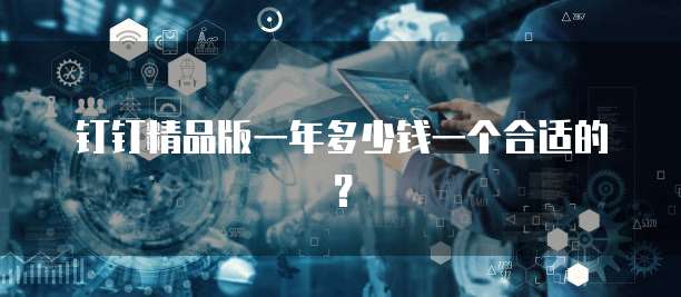 钉钉精品版一年多少钱一个合适的？