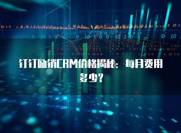 钉钉励销CRM价格揭秘:每月费用多少?