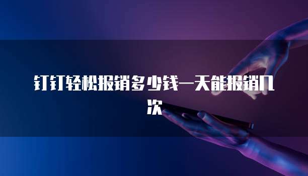 钉钉轻松报销多少钱一天能报销几次