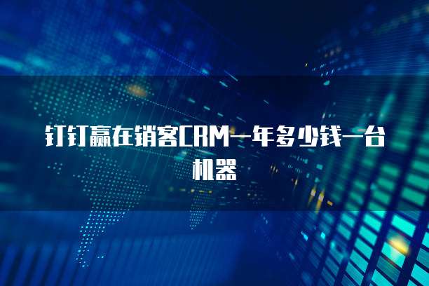 钉钉赢在销客crm一年多少钱一台机器
