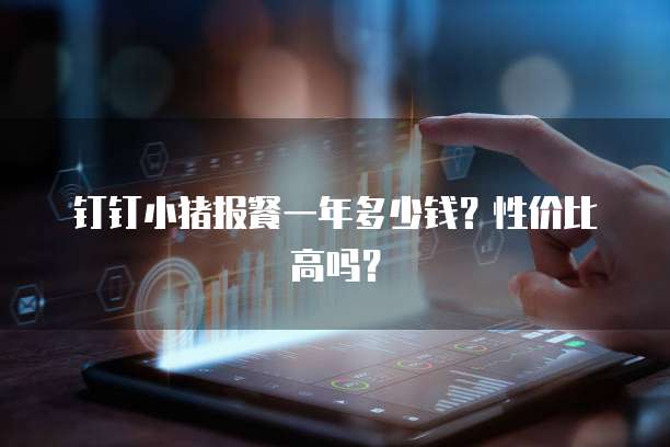 钉钉小猪报餐一年多少钱?性价比高吗?