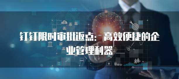 钉钉限时审批返点：高效便捷的企业管理利器