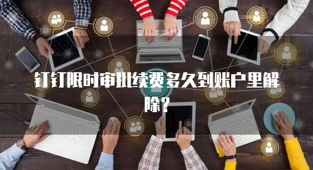 钉钉限时审批续费多久到账户里解除?