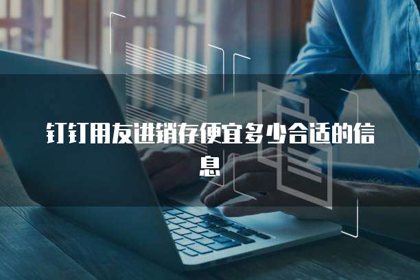 钉钉用友进销存便宜多少合适的信息