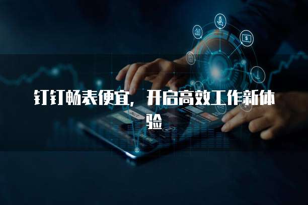 钉钉畅表便宜，开启高效工作新体验