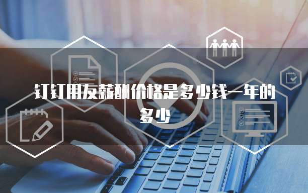 钉钉用友薪酬价格是多少钱一年的多少