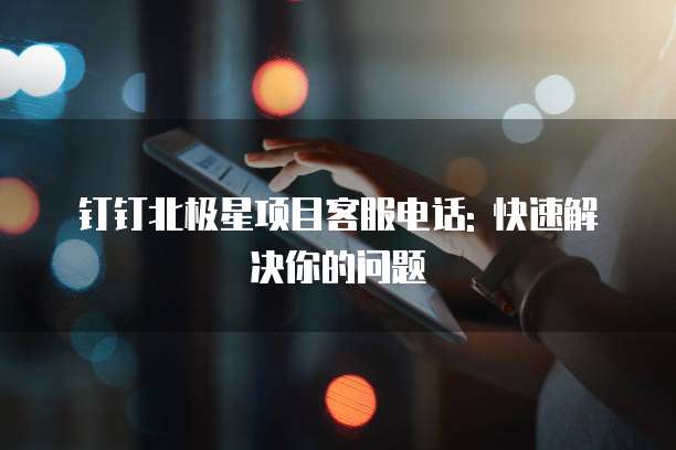 钉钉北极星项目客服电话: 快速解决你的问题