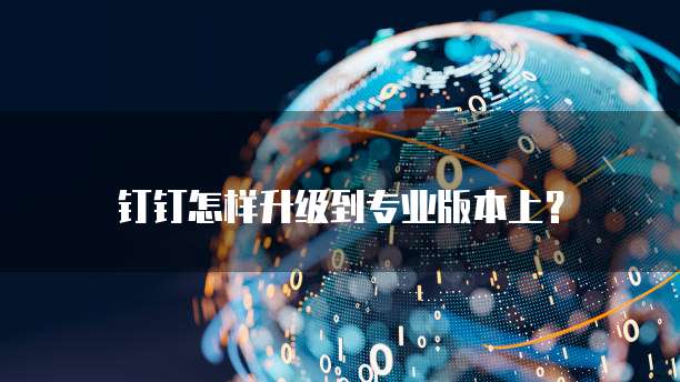 钉钉怎样升级到专业版本上？