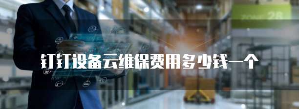 钉钉设备云维保费用多少钱一个