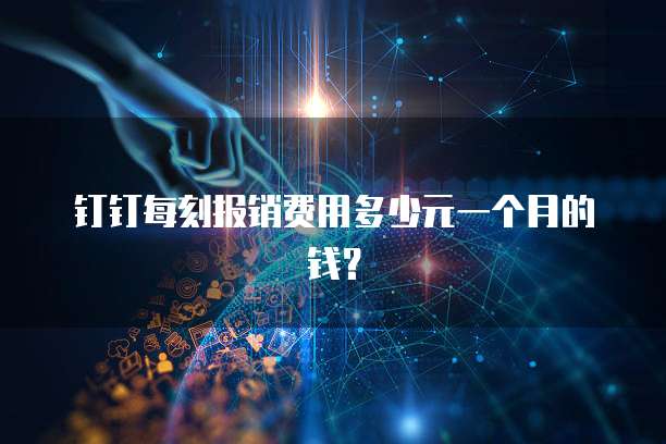 钉钉每刻报销费用多少元一个月的钱？