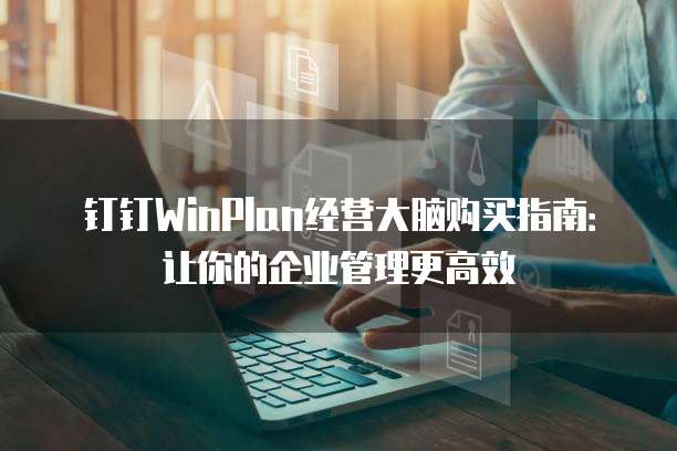 钉钉WinPlan经营大脑购买指南：让你的企业管理更高效