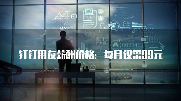 钉钉用友薪酬价格:每月仅需99元