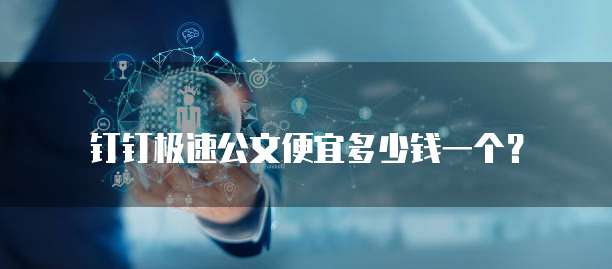 钉钉极速公文便宜多少钱一个？