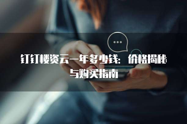 钉钉楼资云一年多少钱：价格揭秘与购买指南