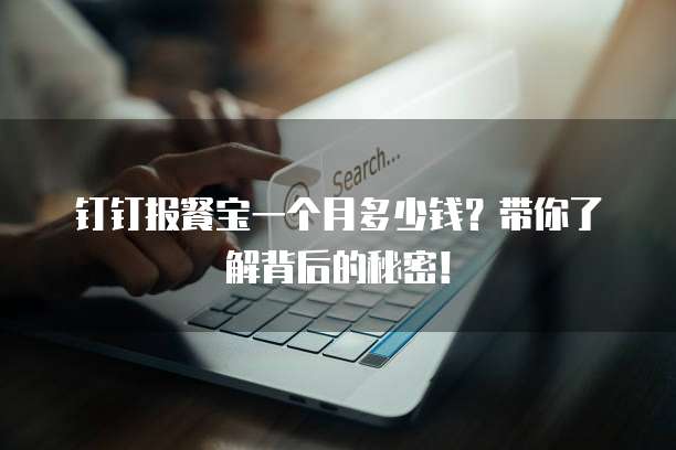 钉钉报餐宝一个月多少钱?带你了解背后的秘密!