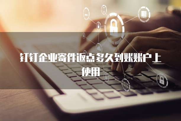 钉钉企业寄件返点多久到账账户上使用