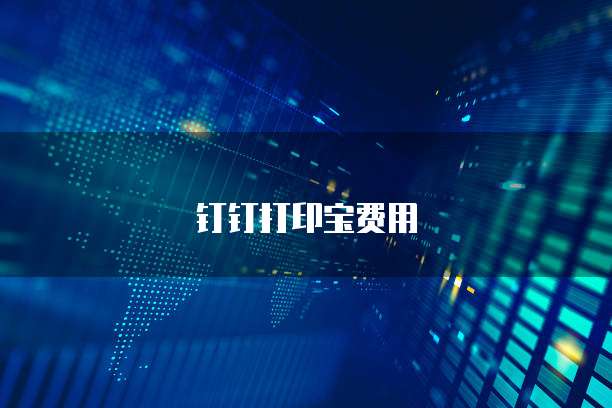 钉钉打印宝费用
