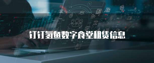 钉钉氢鱼数字食堂租赁信息