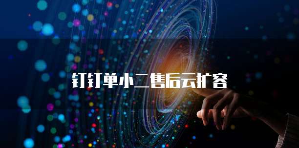 钉钉单小二售后云扩容
