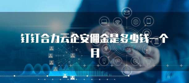 钉钉合力云企安佣金是多少钱一个月