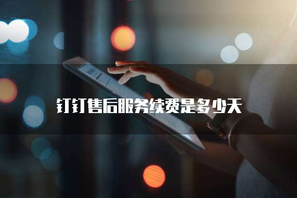 钉钉售后服务续费是多少天