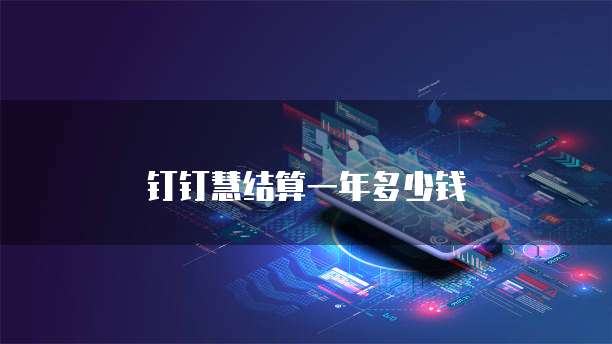 钉钉慧结算一年多少钱