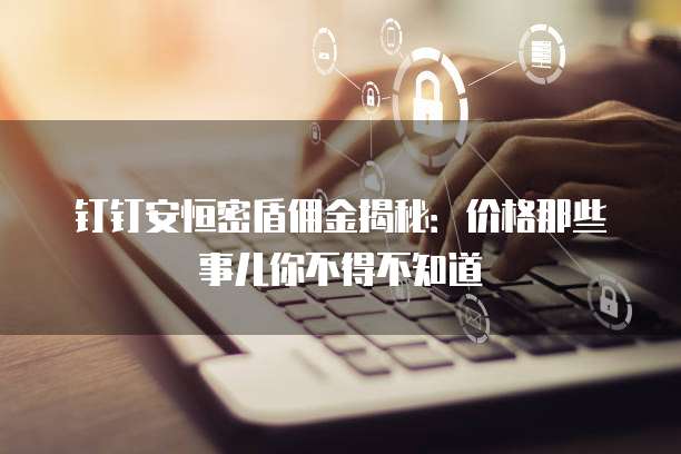 钉钉安恒密盾佣金揭秘:价格那些事儿你不得不知道