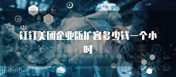 钉钉美团企业版扩容多少钱一个小时