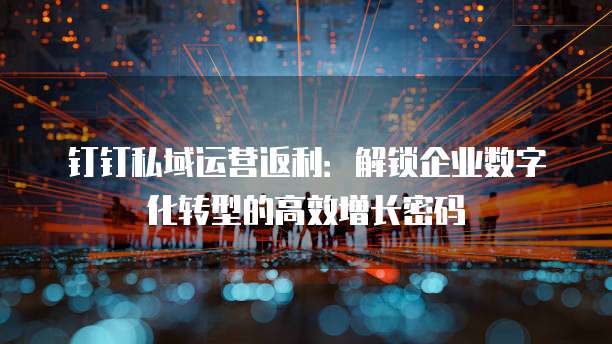 钉钉私域运营返利:解锁企业数字化转型的高效增长密码