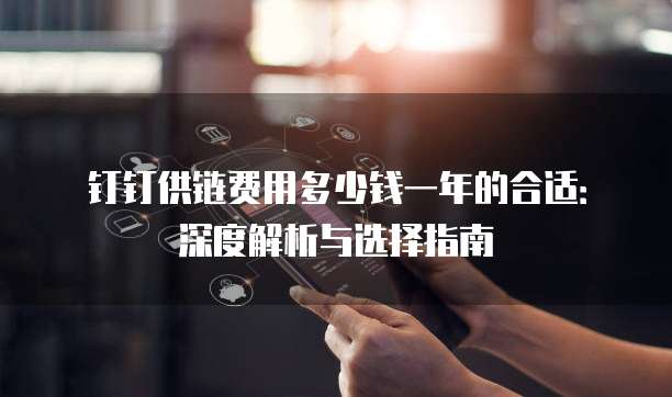 钉钉供链费用多少钱一年的合适:深度解析与选择指南
