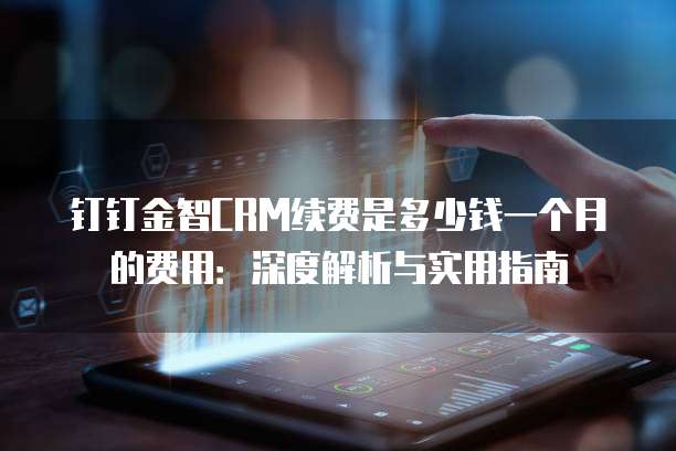 钉钉金智CRM续费是多少钱一个月的费用:深度解析与实用指南