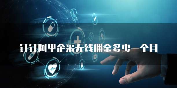 钉钉阿里企采无线佣金多少一个月