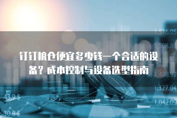 钉钉粮仓便宜多少钱一个合适的设备？成本控制与设备选型指南