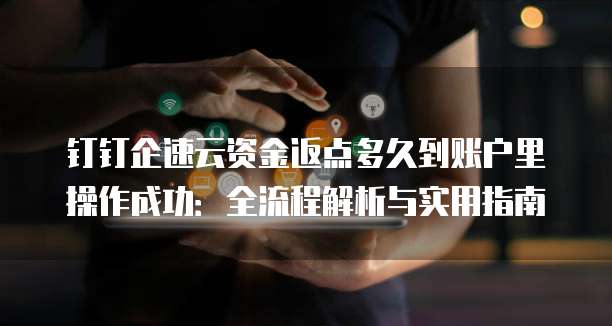 钉钉企速云资金返点多久到账户里操作成功:全流程解析与实用指南