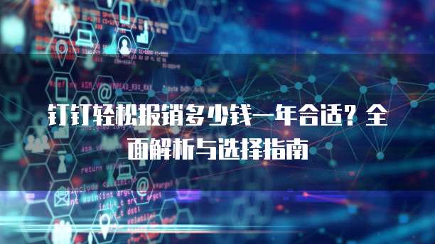 钉钉轻松报销多少钱一年合适?全面解析与选择指南