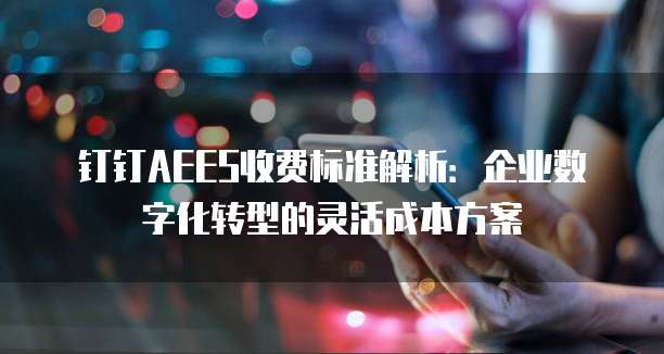 钉钉AEES收费标准解析:企业数字化转型的灵活成本方案
