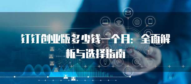 钉钉创业版多少钱一个月:全面解析与选择指南