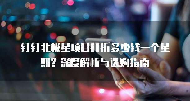 钉钉北极星项目打折多少钱一个星期?深度解析与选购指南